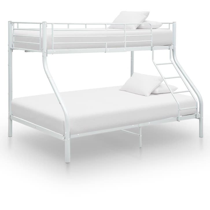 vidaXL Stapelbedframe metaal wit 140x200 cm/90x200 cm, Huis en Inrichting, Slaapkamer | Bedden, Nieuw, Verzenden