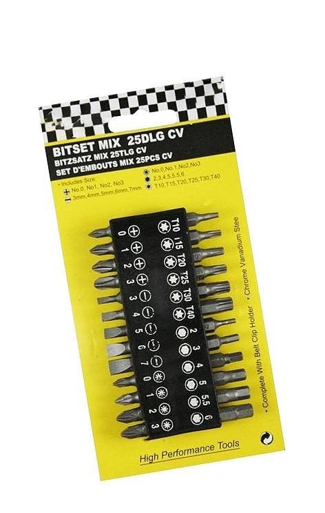 Bitset: 25 verschillende bits, Doe-het-zelf en Bouw, Gereedschap | Overige machines, Nieuw, Verzenden
