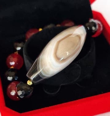 Armband – Hemels Oog – Agaat, Spinel & Robijn –