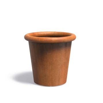 Cortenstaal bloempot Tube Ø100x95cm - Met bodem
