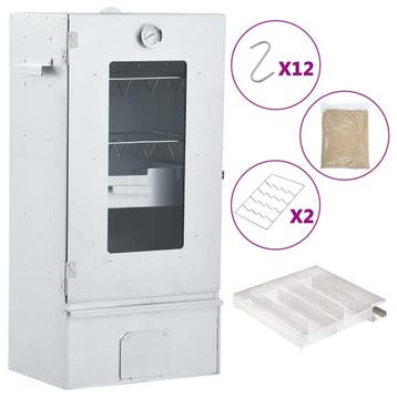vidaXL BBQ-rookoven met koude rookgenerator gegalvaniseerd, Verzenden