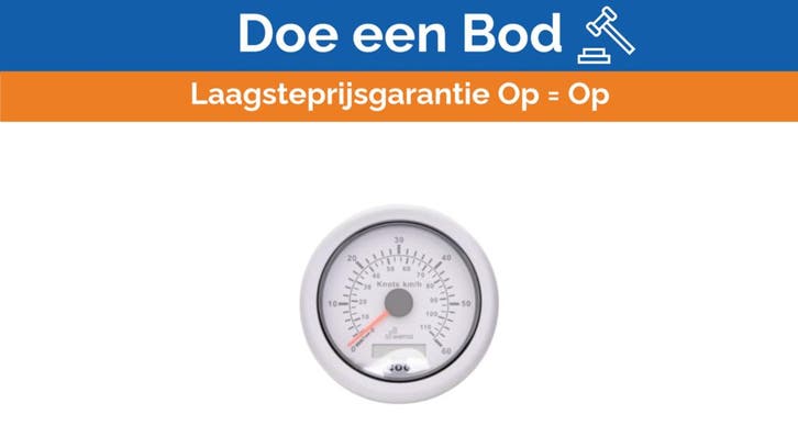 Bieden: Wema GPS boat speed indicator display white 60 knot, Watersport en Boten, Bootonderdelen, Ophalen of Verzenden