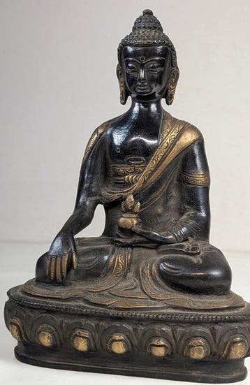 mooi beeld Shakyamuni Boeddha - Brons - Nepal (Zonder
