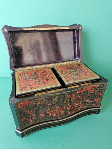 Boulle - Tahan Paris - Theekistje / doosje - Hout, Messing, Antiek en Kunst