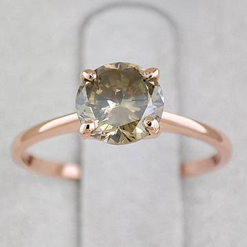 Zonder minimumprijs - Ring - 14 karaat Roségoud - 1.02ct., Nieuw