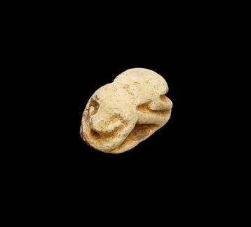 Oud-Egyptisch Speksteen Scarabeekever-amulet - 20 mm (Zonder