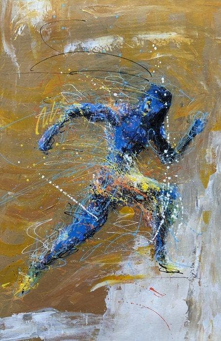 Néo Pablo - Kinetic Blaze – 100% Original Artwork by Neo, Antiquités & Art, Art | Peinture | Moderne