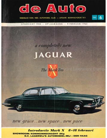 1962 DE AUTO MAGAZINE 06 NEDERLANDS, Nieuw
