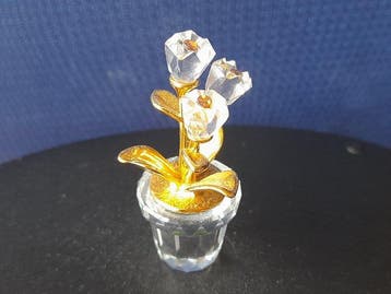 Swarovski - Beeldje - Flower Pot - 208885 - Kristal