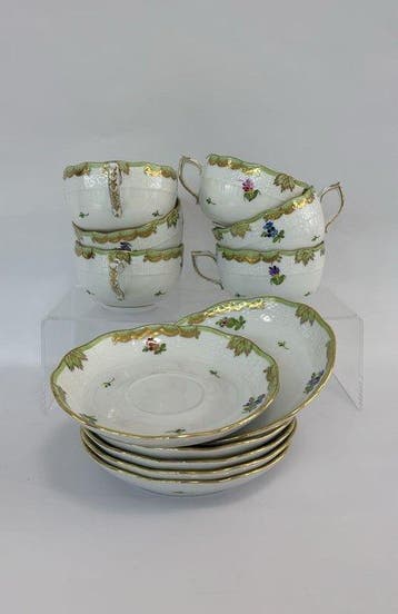 Herend - Tasse (6) - Porcelaine - Ensemble de tasses à thé