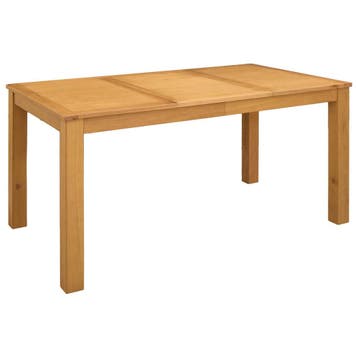 vidaXL Eettafel 150 x 85 x 75 cm Massief Eikenhout Naturel, Verzenden