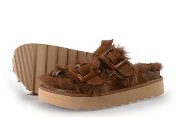Colors of California Slippers in maat 40 Cognac, Kleding | Dames, Schoenen, Slippers, Overige kleuren, Verzenden, Zo goed als nieuw