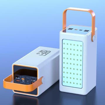 100.000mAh Powerbank met 4 Poorten - 66W Ingebouwde Zaklamp, Verzenden
