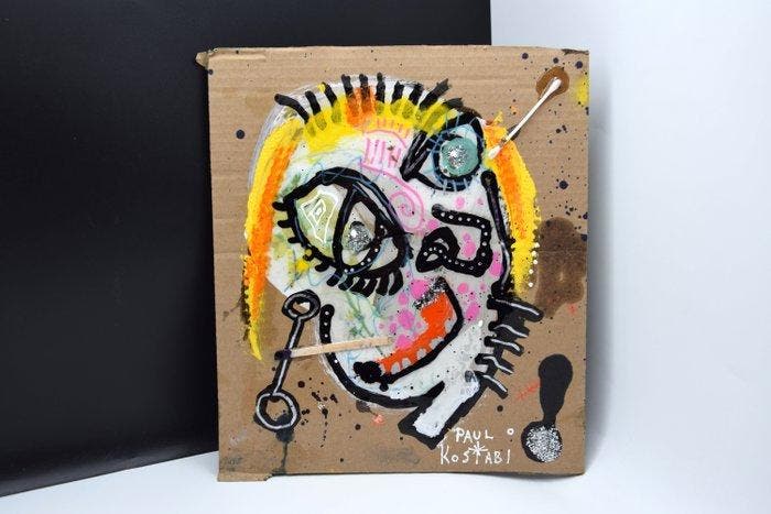 Paul Kostabi (1962) - Watching The Puddle Bubble Over, Antiek en Kunst, Kunst | Designobjecten