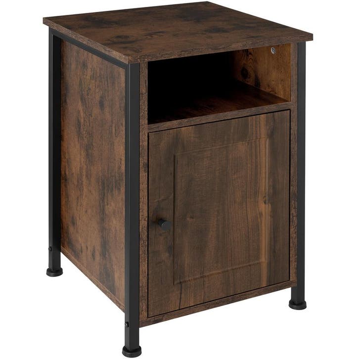 tectake Nachtkastje Blackburn 40x42x60,5cm - Industrieel hou, Maison & Meubles, Tables | Tables d'appoint, Envoi