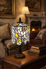 Tafellamp - Glas, Metaal - Tiffany stijl - Klassiek
