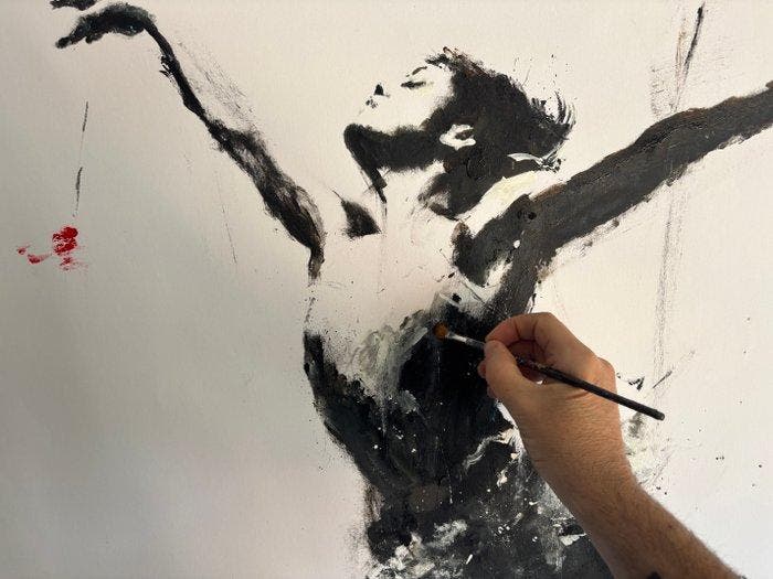 GREG (1970, Spain) - Bailando con el viento - XL - No, Antiek en Kunst, Kunst | Designobjecten
