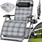 Tuinstoel - Ligstoel - Verstelbaar - Opvouwbaar - Grijs - Ti, Tuin en Terras, Verzenden, Nieuw