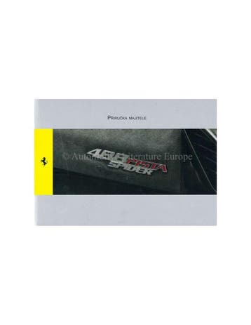 2018 FERRARI 488 PISTA SPIDER INSTRUCTIEBOEKJE TSJECHISCH, Ophalen of Verzenden