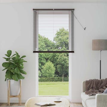 vidaXL Venetiaanse jaloezie Donkerbruin met Patroon 213 x 90, Verzenden, Nieuw