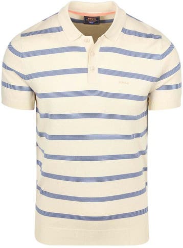 NZA Knitted Polo Streep Ecru maat Maat 52/54 (L) Heren, Kleding | Heren, Polo's, Maat 52/54 (L), New Zealand Auckland, Verzenden