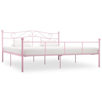 vidaXL Bedframe metaal roze 180x200 cm, Verzenden, Nieuw