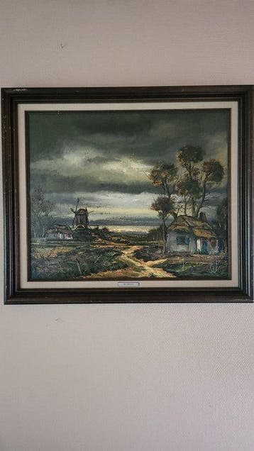 Jan Rogiers (XX) - Atmospheric Flemish Landscape with