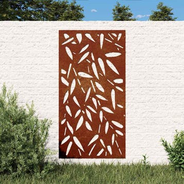 vidaXL Wanddecoratie tuin bamboebladontwerp 105x55 cm, Collections, Posters & Affiches, Verzenden