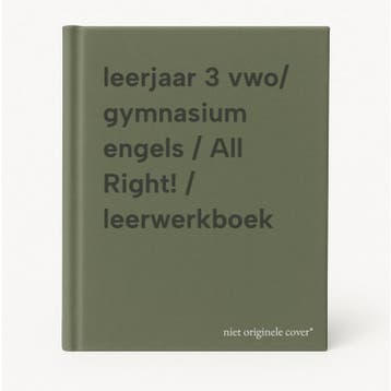 leerjaar 3 vwo/ gymnasium engels / All Right! / leerwerkboek, Verzenden, Zo goed als nieuw