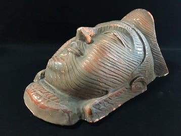 Japanese Vintage Dry Lacquer Wall-Hanging Mask - Buddha Face