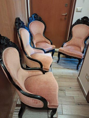Chaise (4) - Bois, Velours