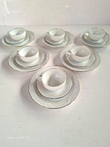 Rosenthal - Theeservies (18) - Sanssouci Weiß - Porselein -