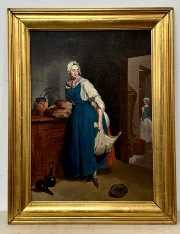 Scuola fiamminga (XVIII-XIX) - La pourvoyeuse (La spesa del