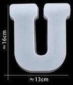 Siliconenmal letter u voor epoxy resin, zeep en kaarsen 16