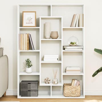 vidaXL Boekenkast 102x29x143 cm bewerkt hout wit, Verzenden