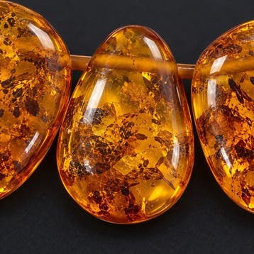 Baltic Amber - Armband - Cognac Teardrop beads