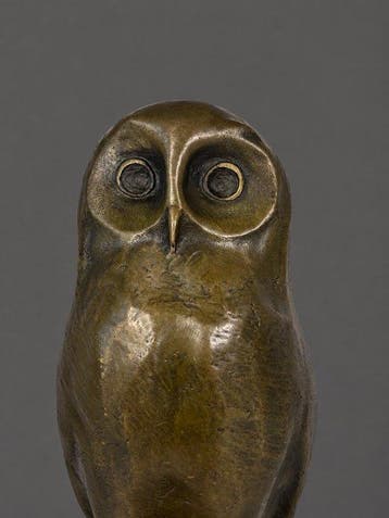 Milo (1910-1978) - sculptuur, Uil - 23.5 cm - Brons