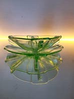 Schaal - Art deco - Glas - annagroen of uranium