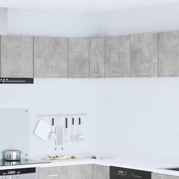 vidaXL Hangkast Beton Grijs en Wit 57 x 57 x 40 cm Bewerkt, Verzenden