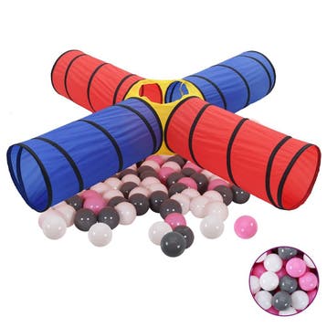 vidaXL Kinderspeeltunnel met 250 ballen meerkleurig, Verzenden
