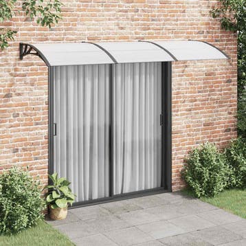vidaXL Deurluifel 300x100 cm polycarbonaat zwart, Verzenden