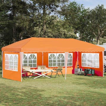 vidaXL Pop-up Feesttent 575 x 289 x 245 cm Oranje, Verzenden, Nieuw