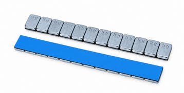 100 stuks kleefgewicht 12x5 gram grijze coating, Verzenden