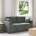 vidaXL bank / zetel Donkergrijs 158 x 78 x 80 cm Fluweel, Verzenden