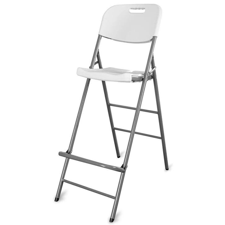 Opklapbare Barstoel | EVENT | Kunststof/Staal | Wit | Grijs, Zakelijke goederen, Horeca | Keukenapparatuur, Nieuw in verpakking