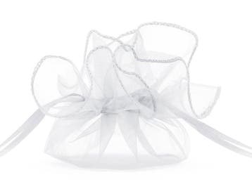 Organza Zakjes Wit 25cm 10st, Hobby en Vrije tijd, Verzenden, Nieuw