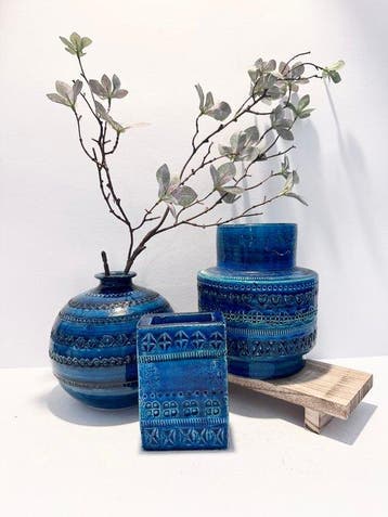 Bitossi - Aldo Londi - Vaas (3) - Rimini Blu - Keramiek