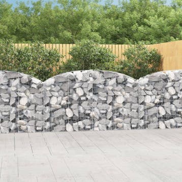 vidaXL Schanskorf gewelfd 200x30x100/120 cm gegalvaniseerd, Verzenden
