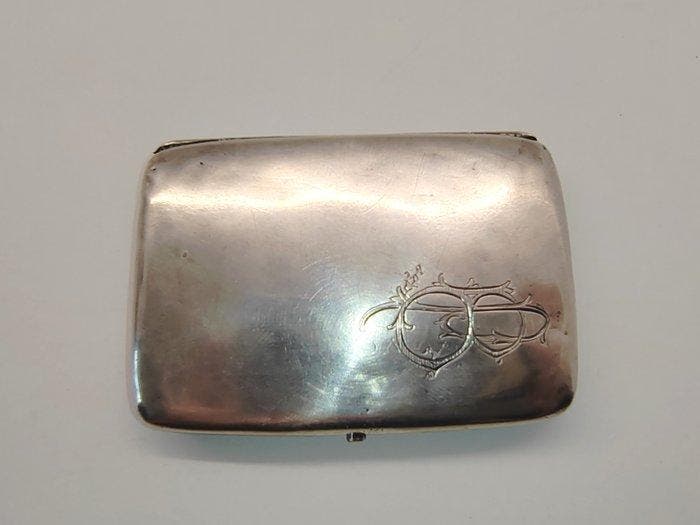 Zonder minimumprijs - Sigarettendoos - Art Nouveau - .800, Verzamelen, Rookartikelen, Aanstekers en Luciferdoosjes