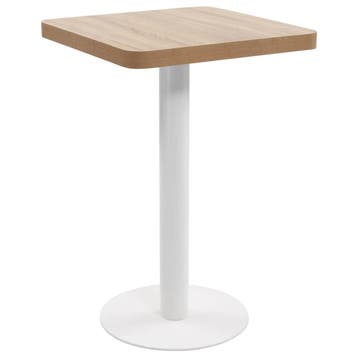 vidaXL Bistrotafel 50x50 cm MDF lichtbruin, Verzenden, Nieuw